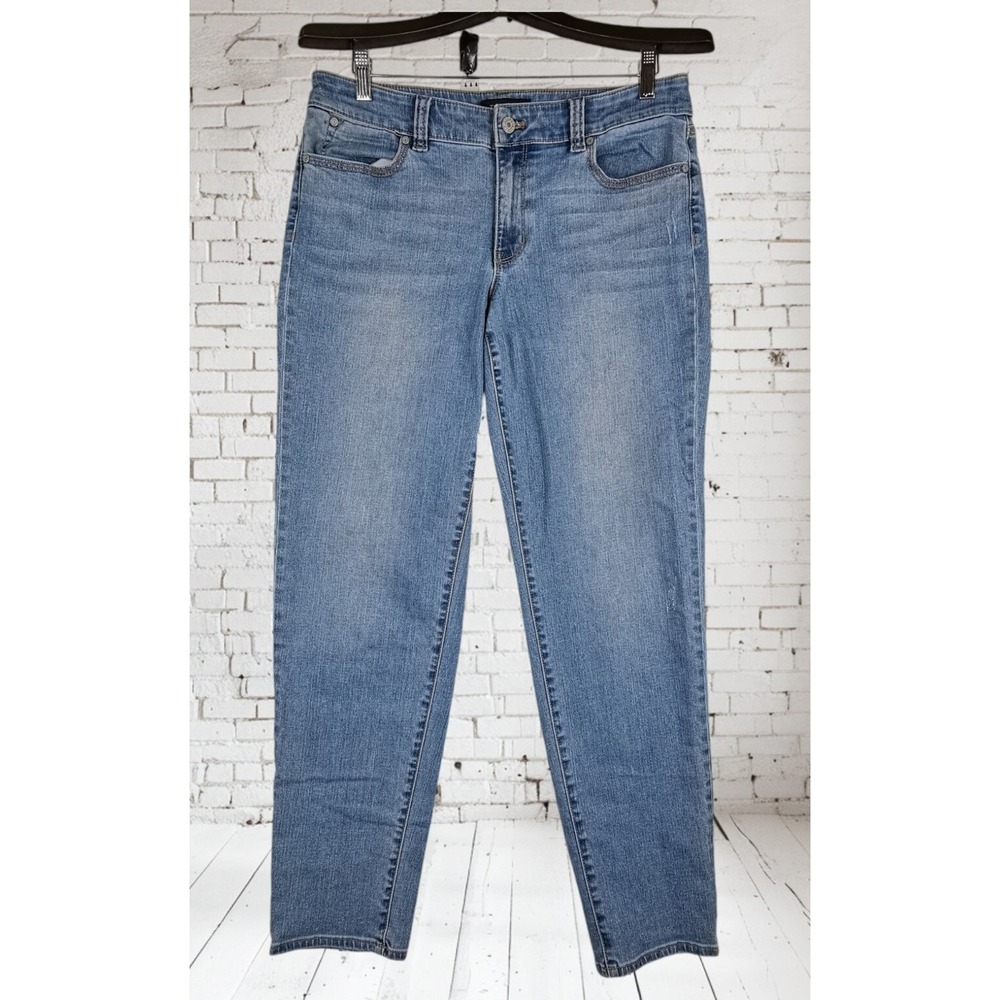Talbots Jeans Womens Flawless Five-Pocket Boyfriend Blue Size 8L Mid Rise 32x30